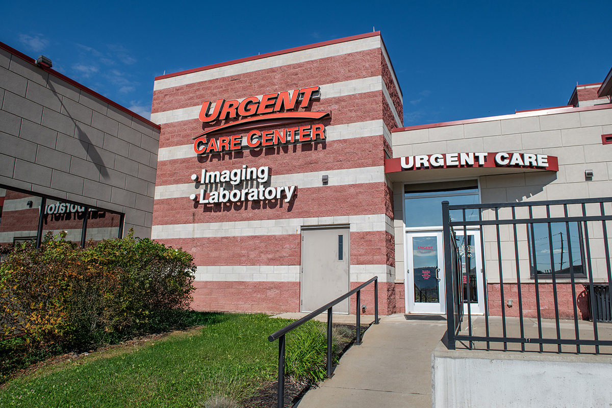 Exterior of building showing urgent care entrance