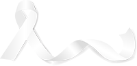 White ribbon for lung cancer awareness month