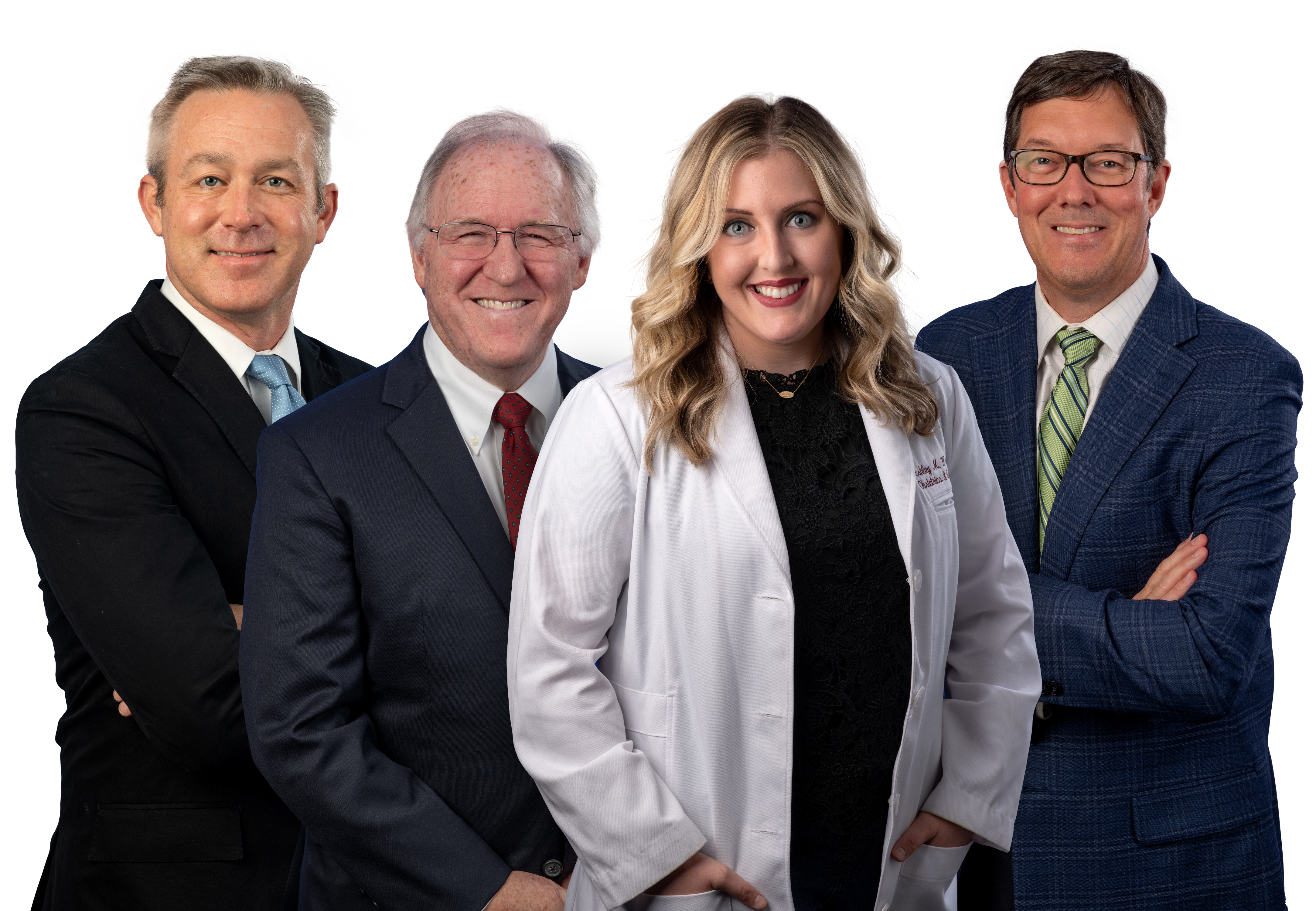 OB/GYNs Brian Frederick, M.D.; Thomas Mahoney, M.D.; Ashley Wright, D.O.; and Tony Dotson, D.O.