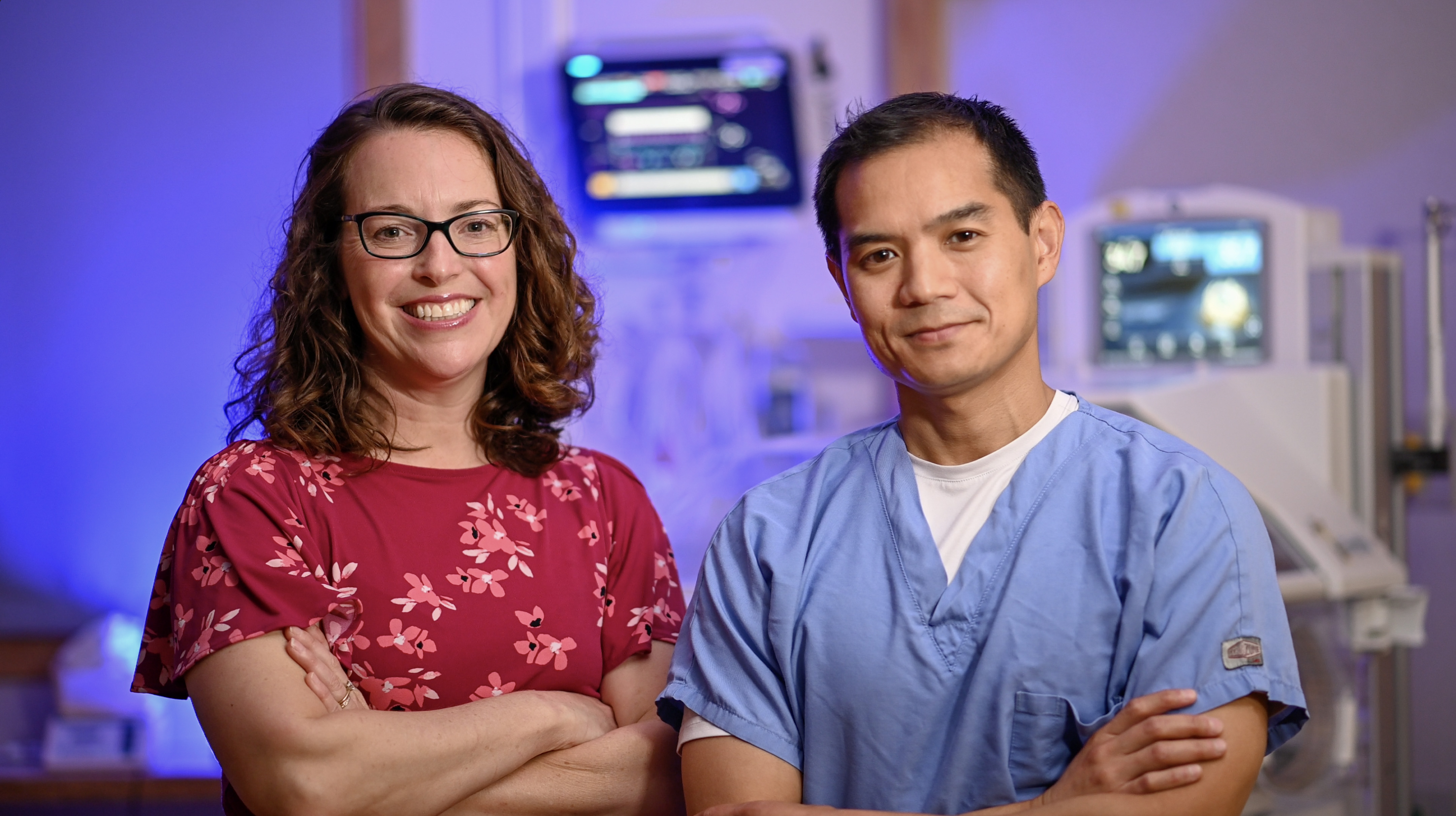  Neonatologists Courtney DeJesso, M.D., and Ramon Ymalay, M.D.