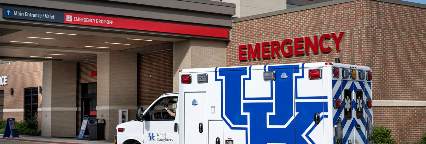 UKKD Ambulance in front of Emergency Department