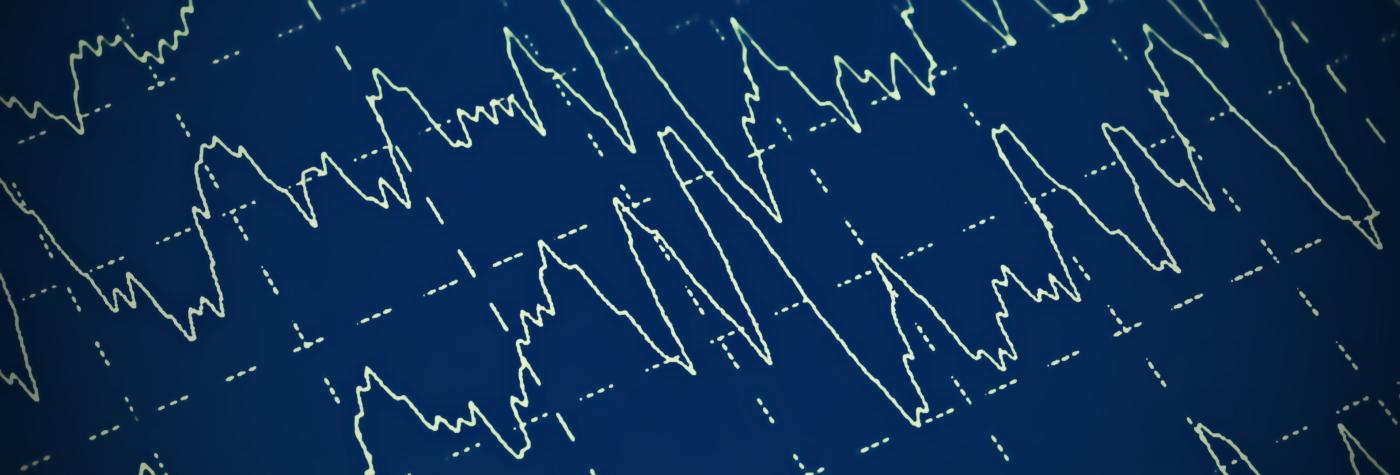 Brain waves on a computer screen