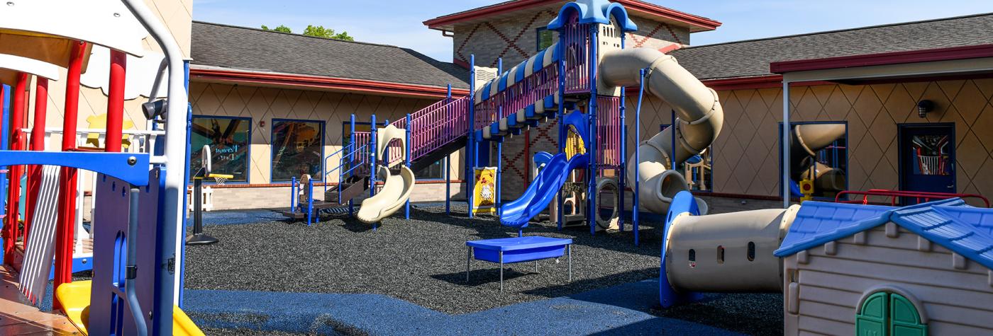 Wide shot of playground at Child Development Center